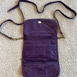 ACE Leather Goods INC. Purple Tri-fold Crossbody